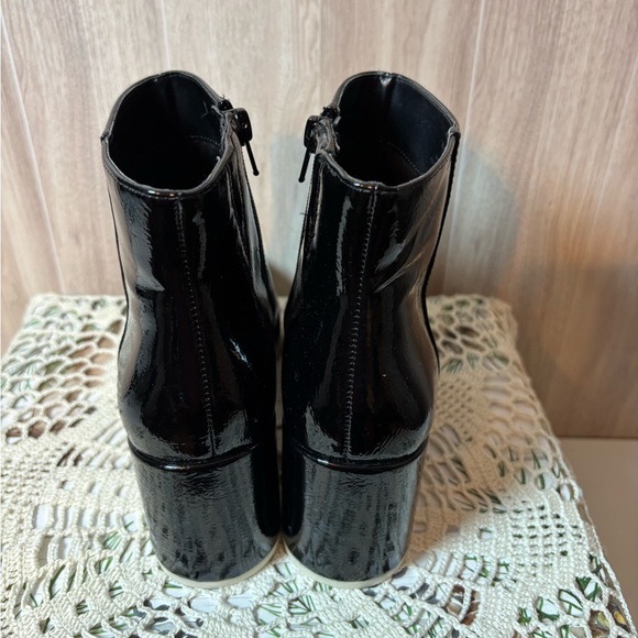 MIX No. 6 Chic Shiny Black Ankle Boots - Picture 6 of 10
